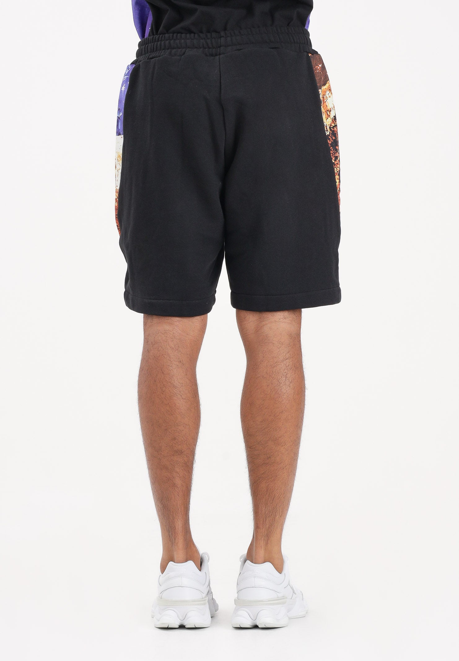 AUSTRALIAN Shorts sportivo nero da uomo con inserti stampati SPUSH0016877 003 AUSTRALIAN 