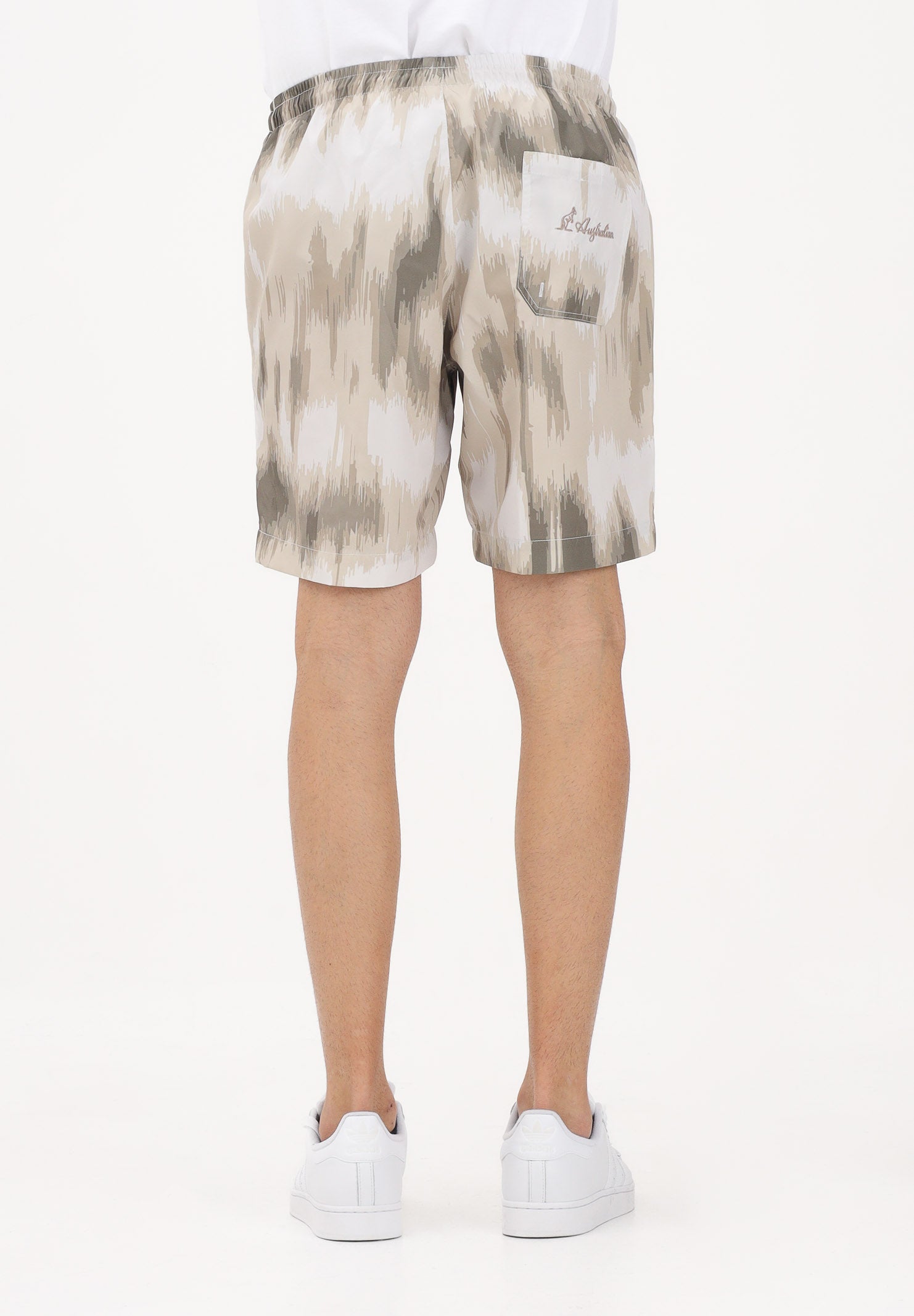 AUSTRALIAN Shorts mare beige da uomo caratterizzato da una stampa sfumata SWUCU0018 240 AUSTRALIAN 