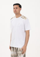 AUSTRALIAN T-shirt a manica corta bianca da uomo arricchita da inserti fantasia sulle spalle SWUTS0078 002 AUSTRALIAN 