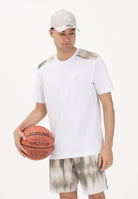 AUSTRALIAN T-shirt a manica corta bianca da uomo arricchita da inserti fantasia sulle spalle SWUTS0078 002 AUSTRALIAN 