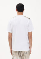 AUSTRALIAN T-shirt a manica corta bianca da uomo arricchita da inserti fantasia sulle spalle SWUTS0078 002 AUSTRALIAN 