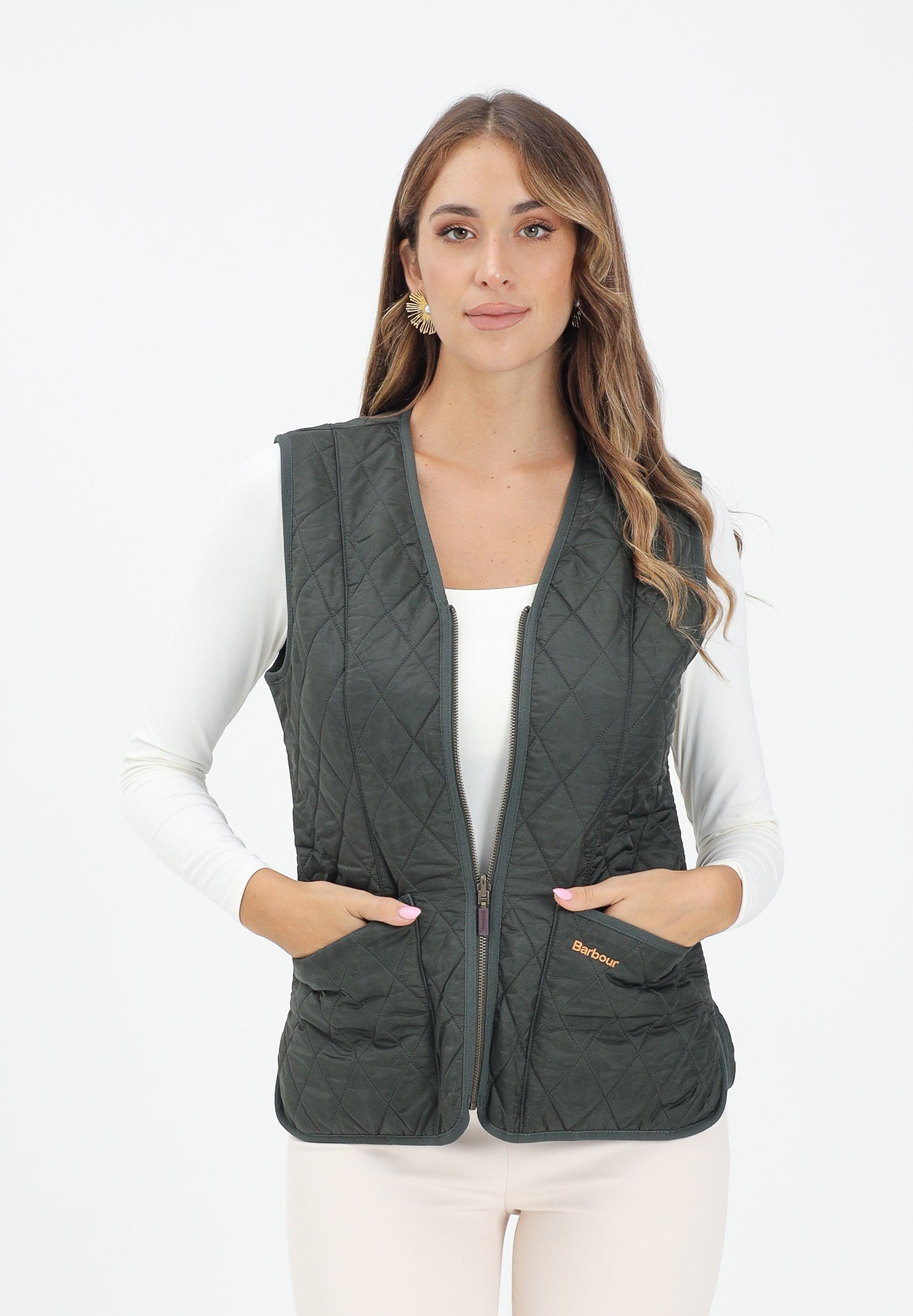 BARBOUR Smanicato Betty verde da donna da abbinare alla giacca Beadnell 252MLLI0003 OL71 BARBOUR 