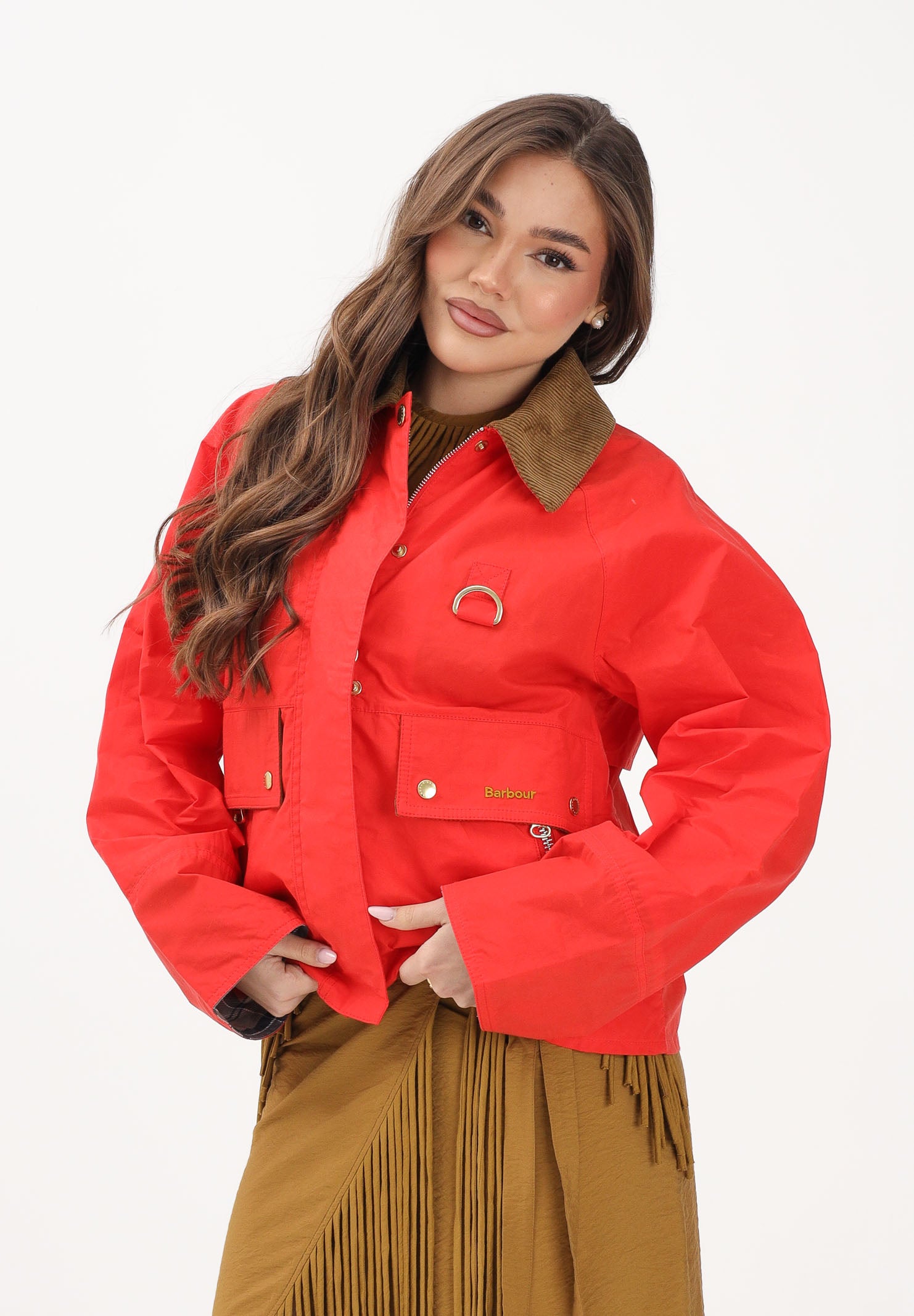 BARBOUR Giacca a vento Mackworth rossa da donna 261-LCA0398 RE51 BARBOUR 