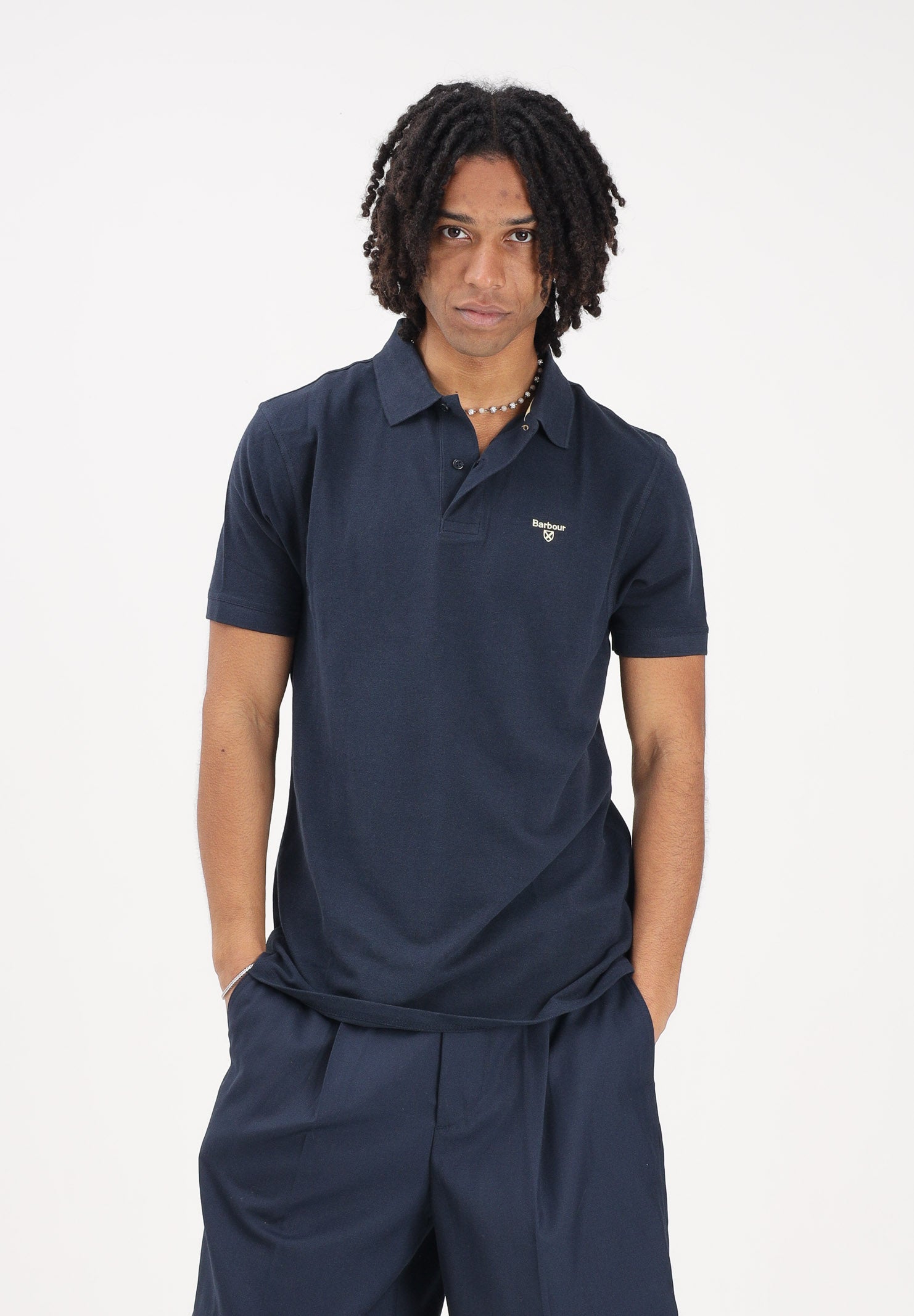 BARBOUR Polo a manica corta Sports blu da uomo 261-MML1367 NY91 BARBOUR 
