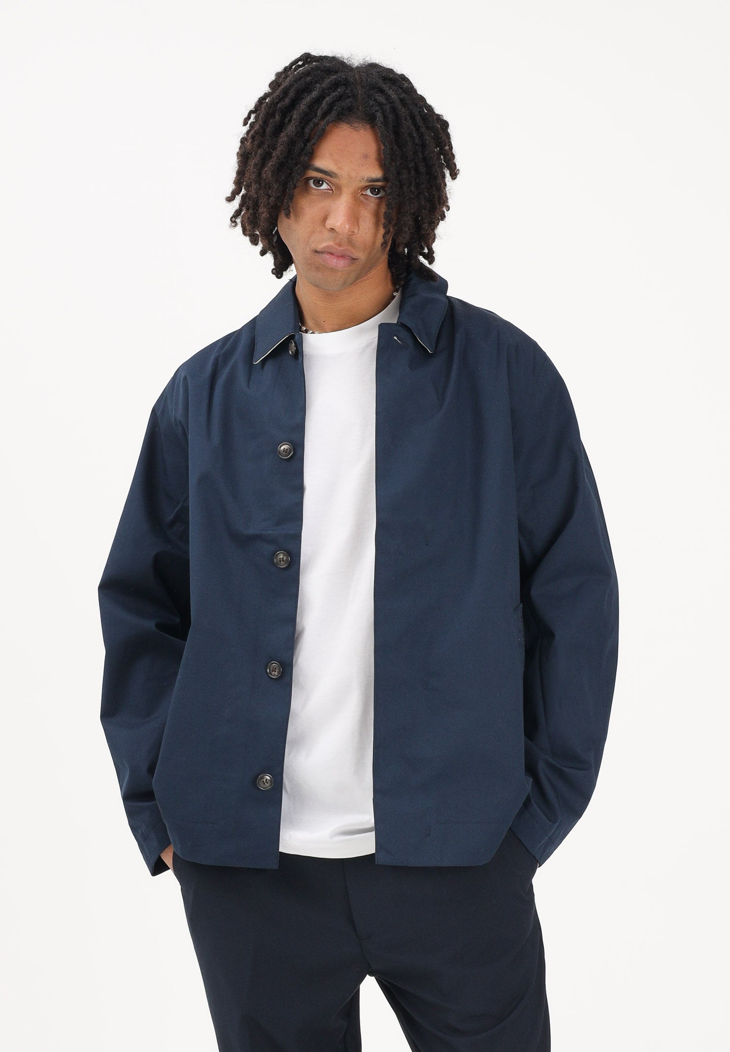 BARBOUR Giacca impermeabile Rokig blu da uomo 261-MWB1130 NY72 BARBOUR 
