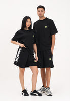 BARROW Shorts sportivo nero per uomo e donna con stampa logo S6BWUABE004 11006 BARROW 