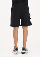 BARROW Shorts sportivo nero per uomo e donna con stampa logo S6BWUABE004 11006 BARROW 