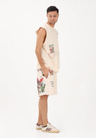 BARROW Shorts sportivo beige per uomo e donna con stampe S6BWUABE034 013 BARROW 