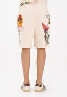 BARROW Shorts sportivo beige per uomo e donna con stampe S6BWUABE034 013 BARROW 