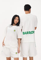 BARROW T-shirt a manica corta bianca per uomo e donna con stampa logo S6BWUATH003 412 BARROW 