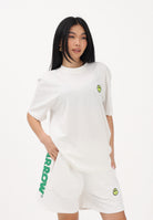 BARROW T-shirt a manica corta bianca per uomo e donna con stampa logo S6BWUATH003 412 BARROW 