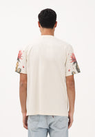 BARROW T-shirt a manica corta crema per uomo e donna con stampe S6BWUATH069 013 BARROW 