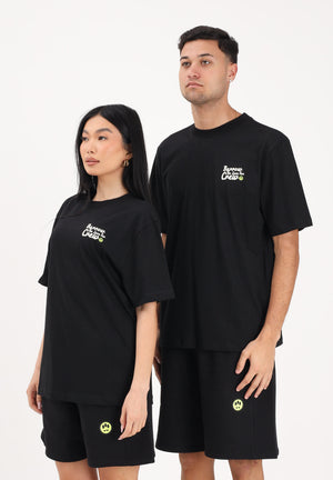 BARROW T-shirt a manica corta nera per uomo e donna con stampa sul retro S6BWUATH077 110 BARROW 