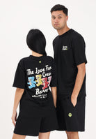 BARROW T-shirt a manica corta nera per uomo e donna con stampa sul retro S6BWUATH077 110 BARROW 