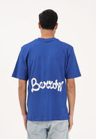 BARROW T-shirt a manica corta blu per uomo e donna con stampa S6BWUATH078 066 BARROW 