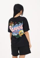 BARROW T-shirt a manica corta nera per uomo e donna con maxi stampa sul retro S6BWUATH086 110 BARROW 