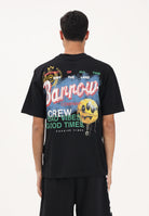 BARROW T-shirt a manica corta nera per uomo e donna con maxi stampa sul retro S6BWUATH086 110 BARROW 