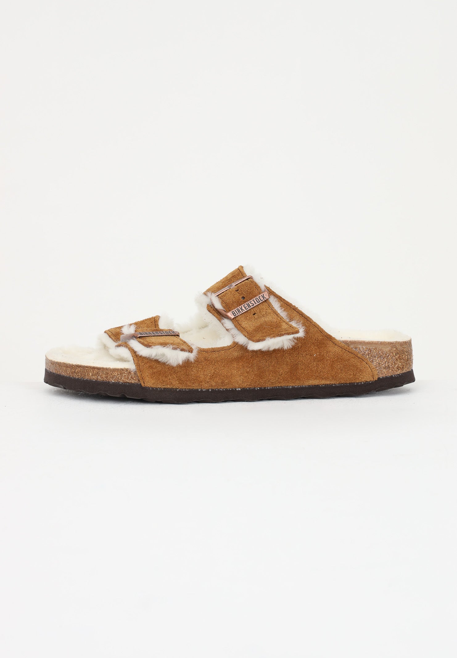 BIRKENSTOCK Ciabatte Arizona pelliccia di agnello beige per uomo e donna 1001135 . BIRKENSTOCK 