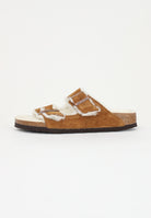 BIRKENSTOCK Ciabatte Arizona pelliccia di agnello beige per uomo e donna 1001135 . BIRKENSTOCK 