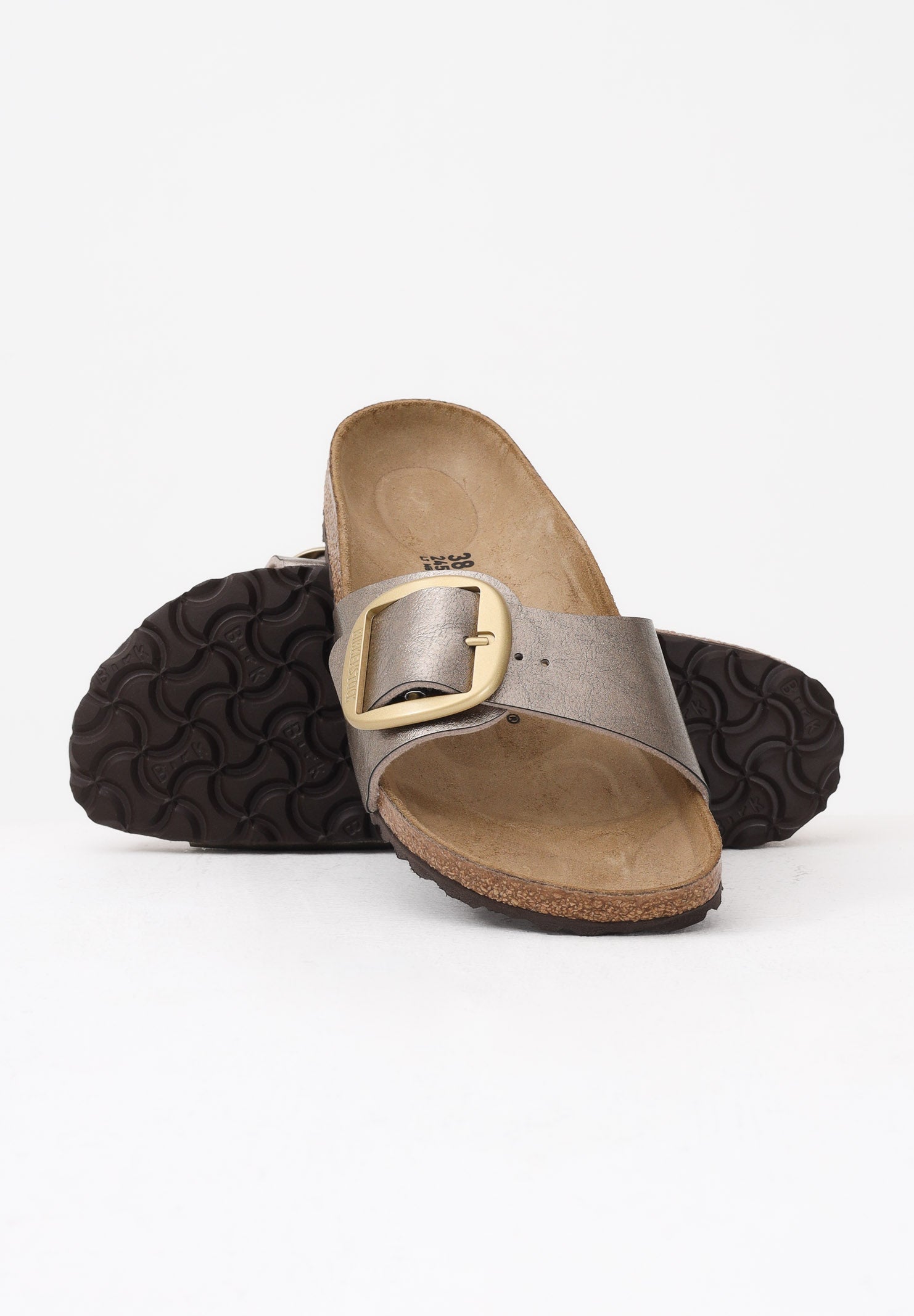 BIRKENSTOCK Ciabatte Madrid Big Buckle taupe da donna 1016237 . BIRKENSTOCK 