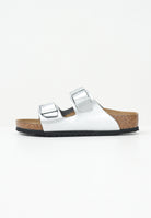 BIRKENSTOCK Ciabatte Arizona argento da bambina 1019400 . BIRKENSTOCK 