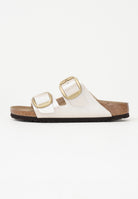 BIRKENSTOCK Ciabatte Arizona Big Buckle Birko-Flor bianco perla da donna 1020021 . BIRKENSTOCK 