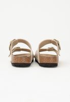 BIRKENSTOCK Ciabatte Arizona Big Buckle Birko-Flor bianco perla da donna 1020021 . BIRKENSTOCK 