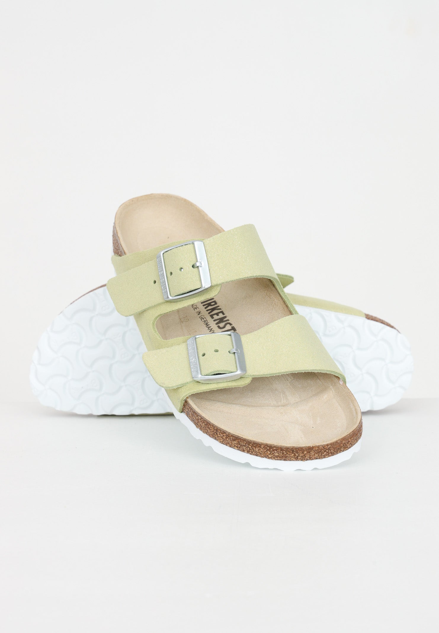 BIRKENSTOCK Ciabatte Arizona verdi da donna con brillantini 1024201 . BIRKENSTOCK 
