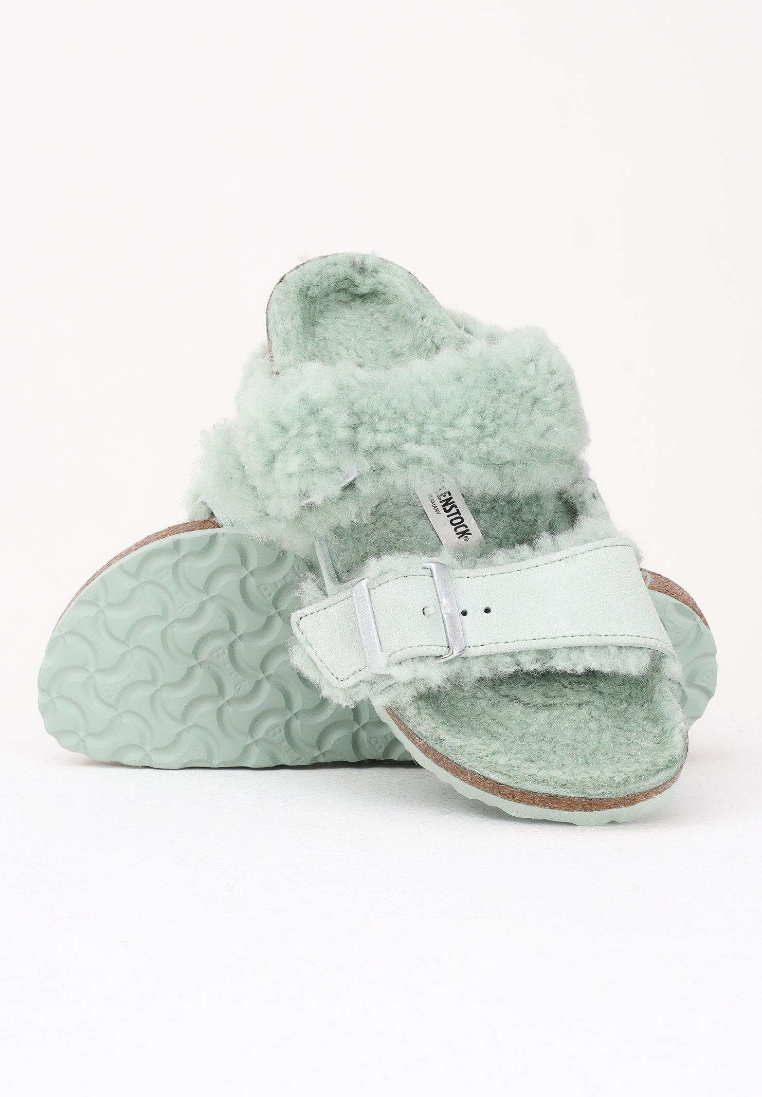 BIRKENSTOCK Ciabatte Arizona verde acqua da donna 1025539 . BIRKENSTOCK 