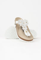 BIRKENSTOCK Infradito Gizeh Flower Embellishment bianchi da donna 1026686 . BIRKENSTOCK 