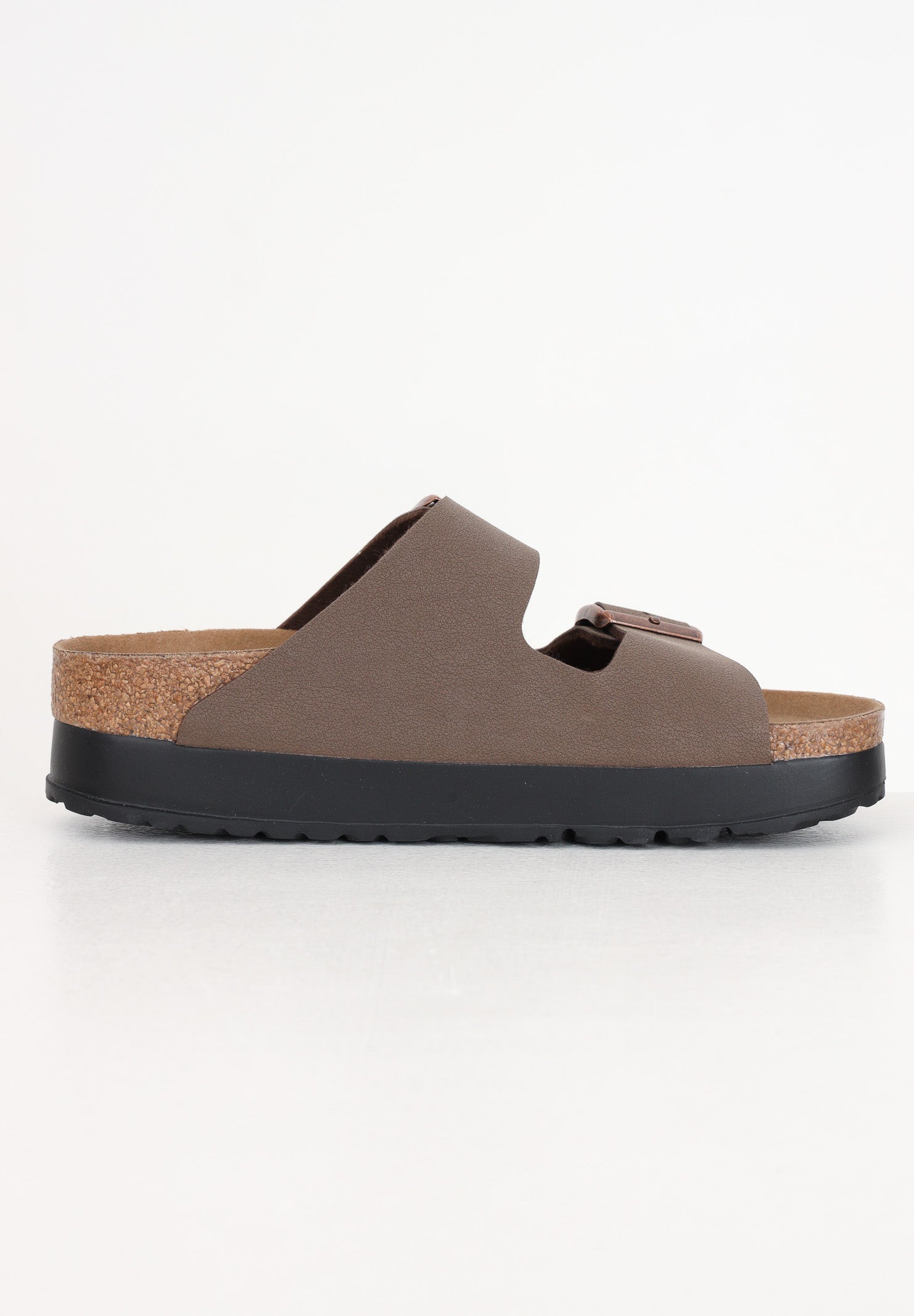 BIRKENSTOCK Sandali Arizona Platform Flex Marrone Donna Con Fibbie Metalliche Dorate 1027417 . BIRKENSTOCK 