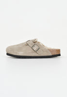BIRKENSTOCK Ciabatte Boston con pelliccia beige per uomo e donna 1028299 . BIRKENSTOCK 