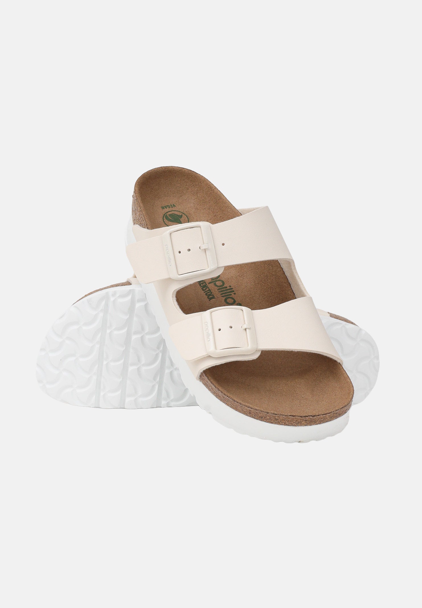 BIRKENSTOCK Ciabatte Arizona PAP Flex Platform panna da donna 1029127 . BIRKENSTOCK 