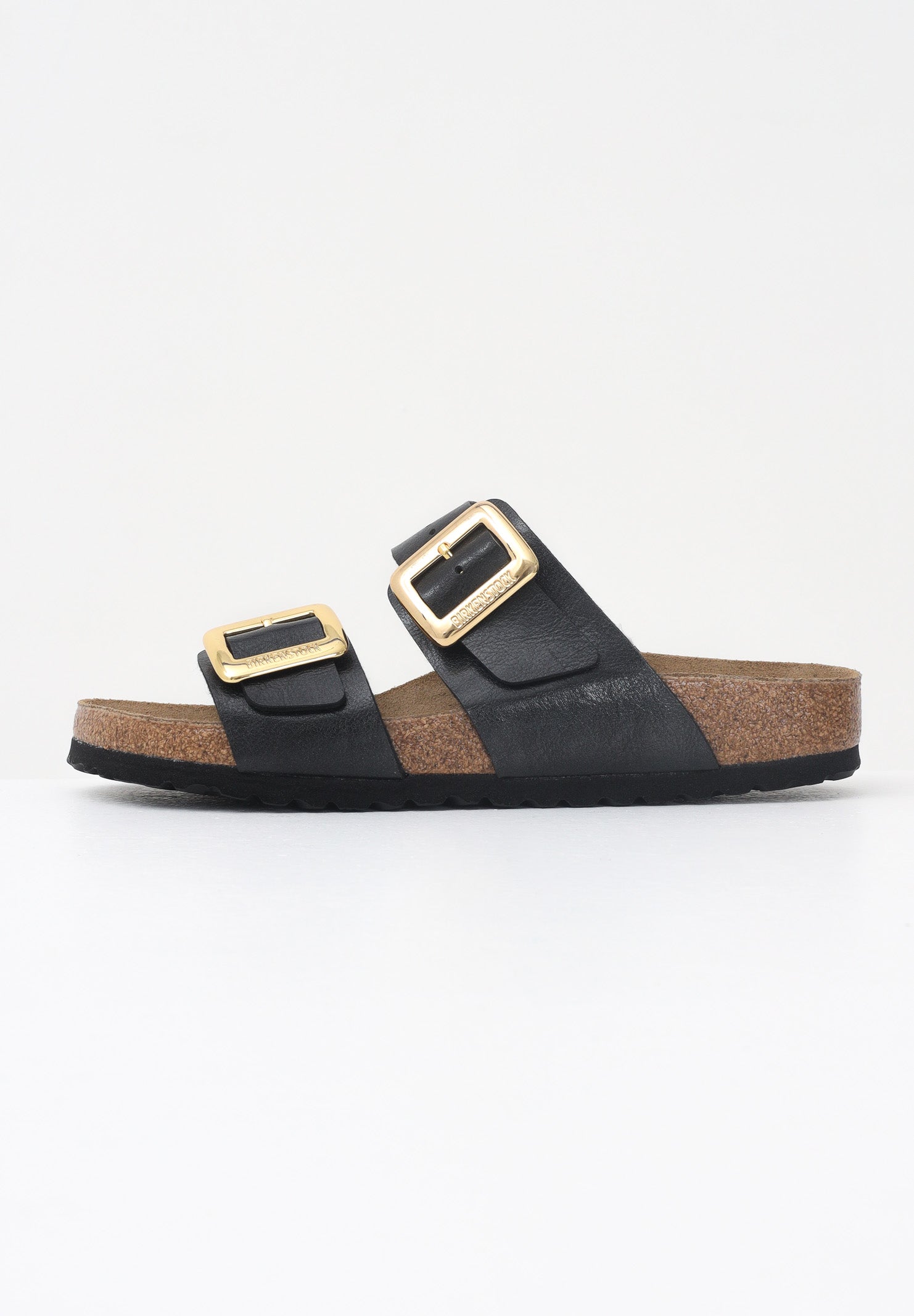 BIRKENSTOCK Ciabatte Sydney Cushion Buckle nere da donna 1029457 . BIRKENSTOCK 