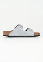 BIRKENSTOCK Ciabatte Arizona argento da bambina con glitter 1029468 . BIRKENSTOCK 