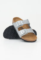 BIRKENSTOCK Ciabatte Arizona argento da bambina con glitter 1029468 . BIRKENSTOCK 