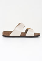 BIRKENSTOCK Ciabatte Sydney Cushion Buckle bianche da donna 1029492 . BIRKENSTOCK 