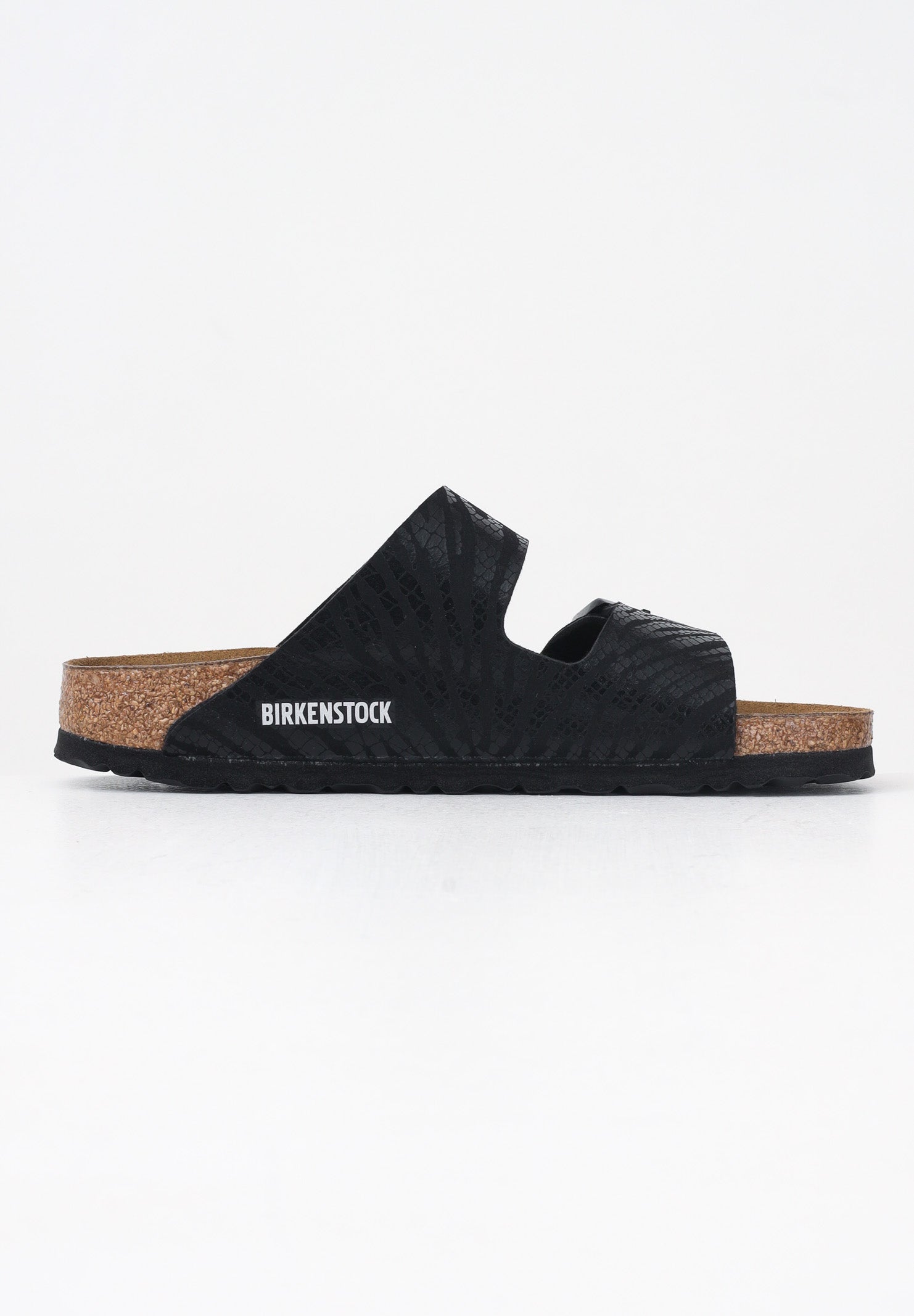 BIRKENSTOCK Ciabatte Arizona nere da donna con tomaia zebrata 1029560 . BIRKENSTOCK 