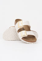 BIRKENSTOCK Ciabatte Sydney Cushion Buckle crema da donna 1030258 . BIRKENSTOCK 