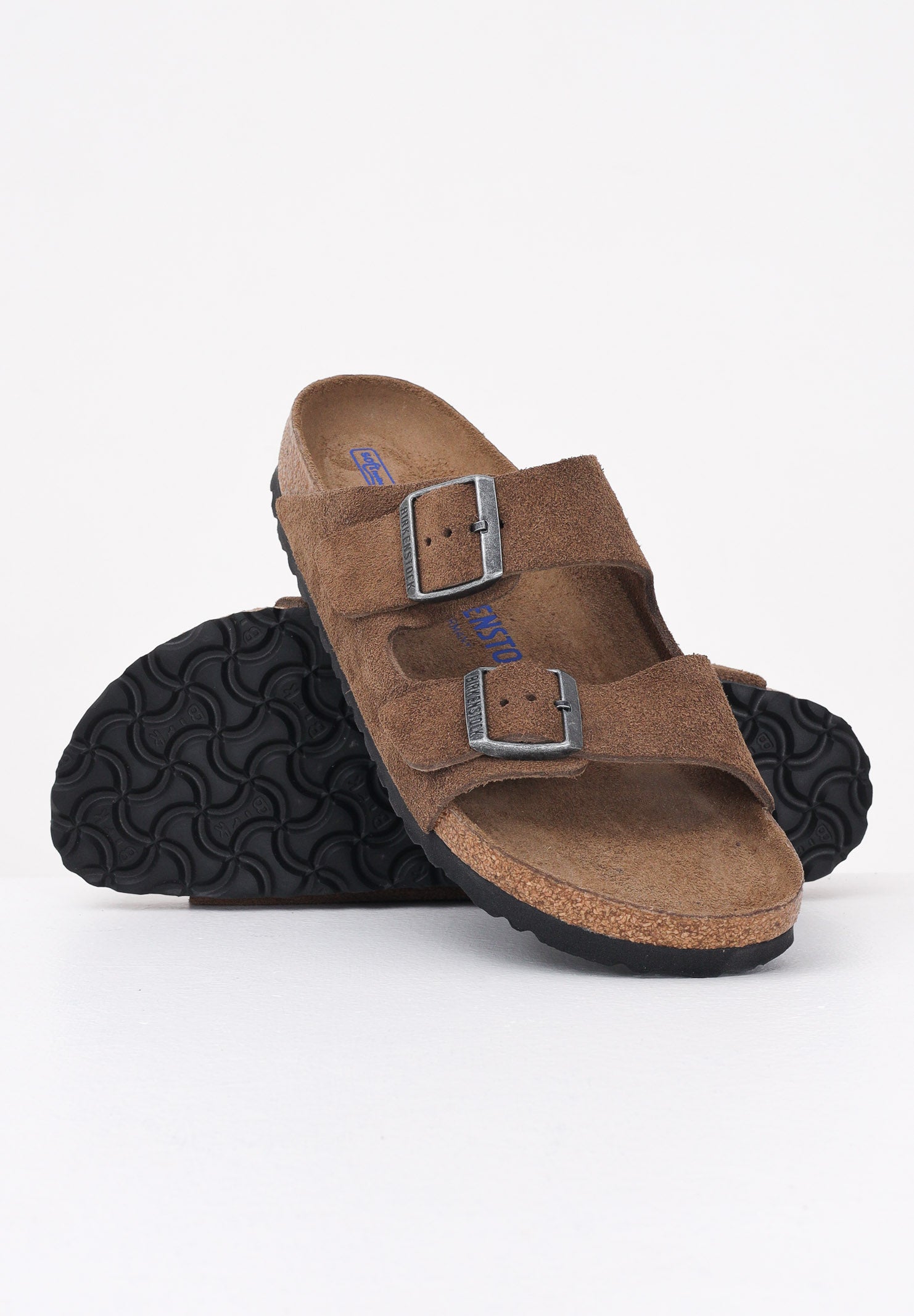 BIRKENSTOCK Ciabatte Arizona in pelle scamosciata marrone per uomo e donna 1030865 . BIRKENSTOCK 