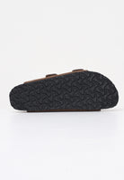 BIRKENSTOCK Ciabatte Arizona in pelle scamosciata marrone per uomo e donna 1030865 . BIRKENSTOCK 