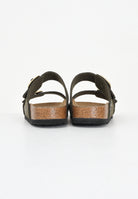 BIRKENSTOCK Ciabatte Sydney Cushion Buckle verde da donna 1030888 . BIRKENSTOCK 