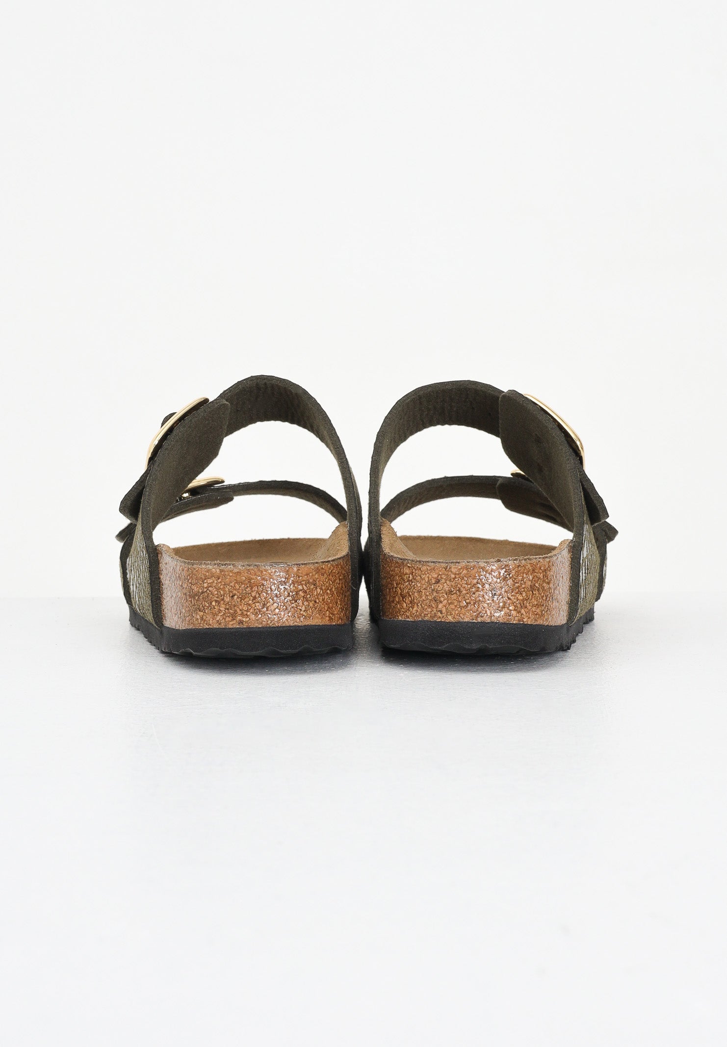 BIRKENSTOCK Ciabatte Sydney Cushion Buckle verde da donna 1030888 . BIRKENSTOCK 