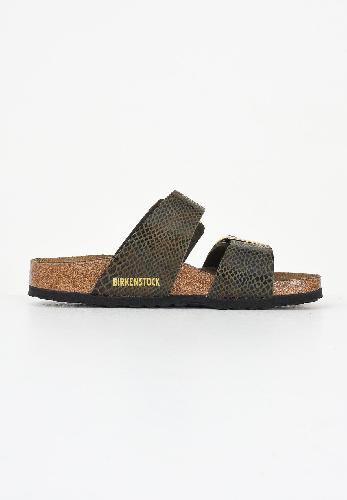 BIRKENSTOCK Ciabatte Sydney Cushion Buckle verde da donna 1030888 . BIRKENSTOCK 