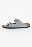 BIRKENSTOCK Ciabatte Arizona Suede grigio ardesia da uomo 1030912 . BIRKENSTOCK 