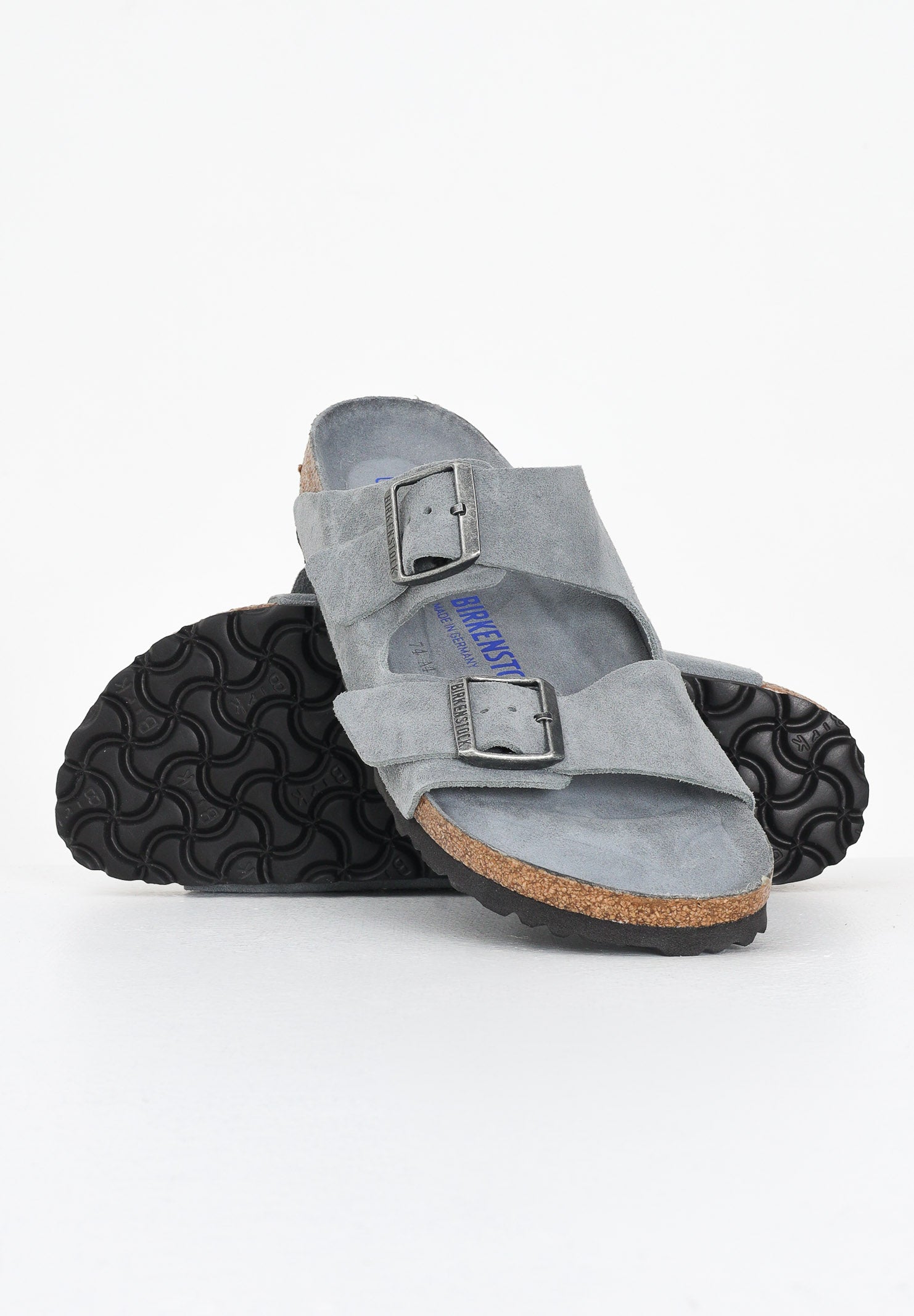 BIRKENSTOCK Ciabatte Arizona Suede grigio ardesia da uomo 1030912 . BIRKENSTOCK 