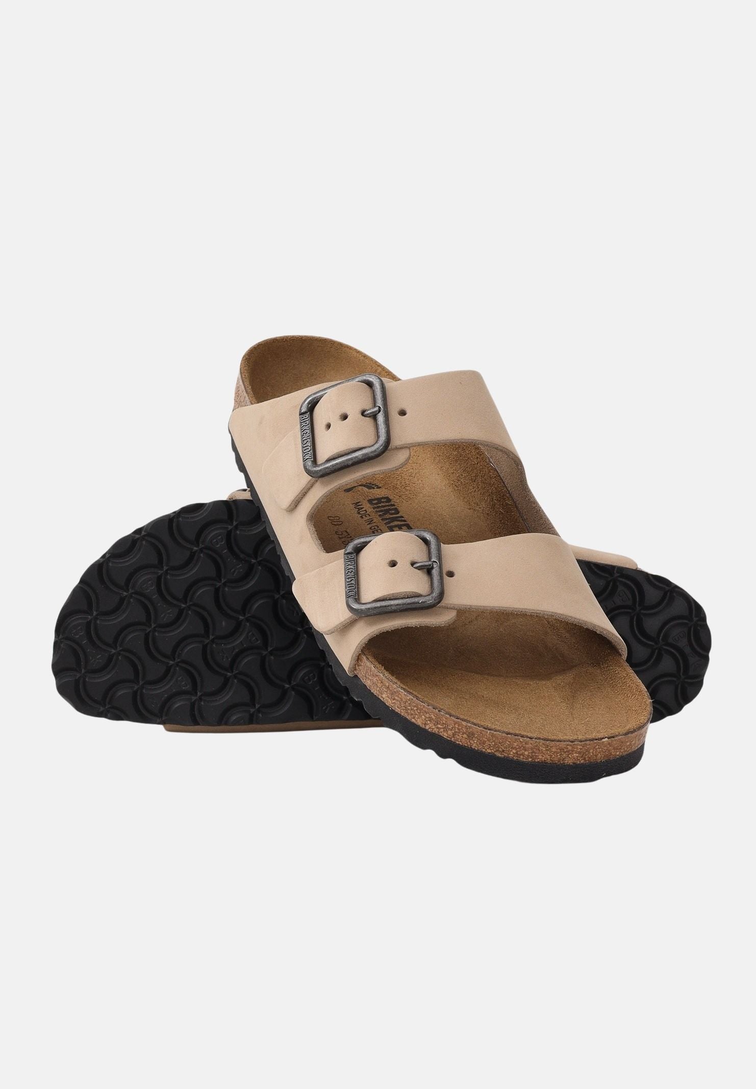 BIRKENSTOCK Ciabatte Arizona Wire Buckle beige da uomo 1031579 . BIRKENSTOCK 