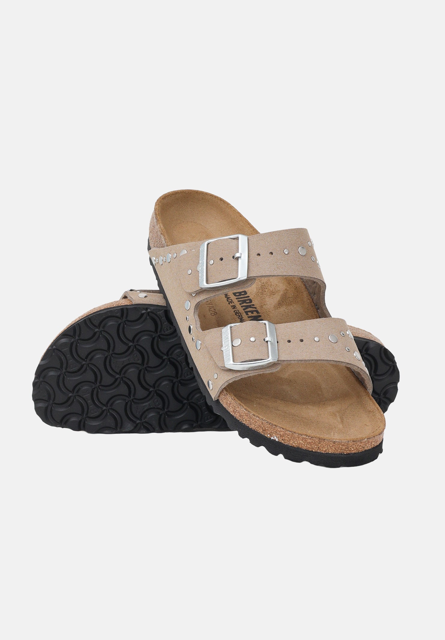 BIRKENSTOCK Ciabatte Arizona Rivet Border beige da donna 1031708 . BIRKENSTOCK 