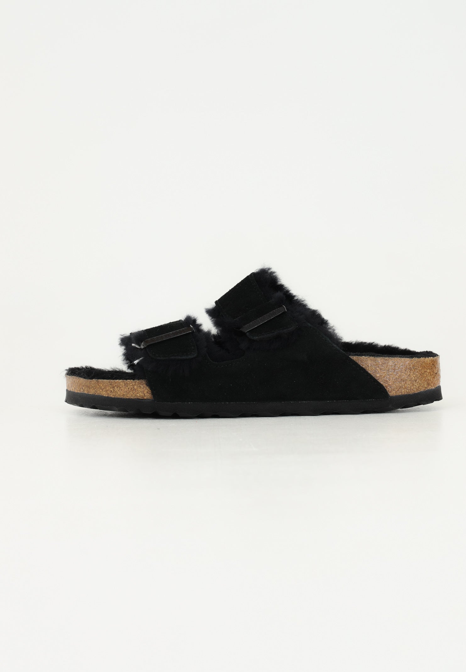 BIRKENSTOCK Ciabatte Arizona Shearling nere per uomo e donna 752663 . BIRKENSTOCK 