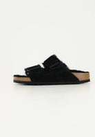 BIRKENSTOCK Ciabatte Arizona Shearling nere per uomo e donna 752663 . BIRKENSTOCK 